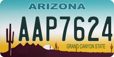 AZ license plate AAP7624