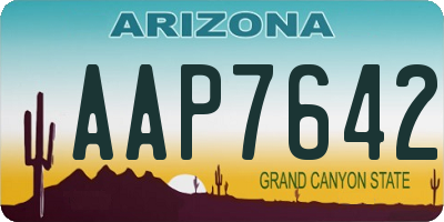 AZ license plate AAP7642