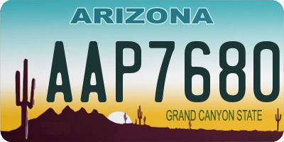 AZ license plate AAP7680