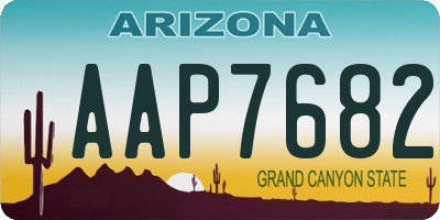 AZ license plate AAP7682