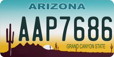 AZ license plate AAP7686