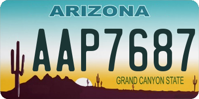 AZ license plate AAP7687