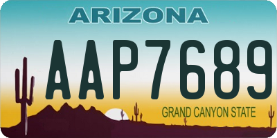 AZ license plate AAP7689