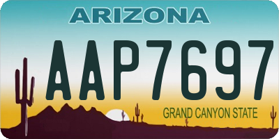 AZ license plate AAP7697