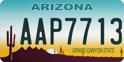 AZ license plate AAP7713