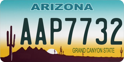 AZ license plate AAP7732