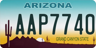 AZ license plate AAP7740