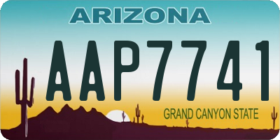 AZ license plate AAP7741