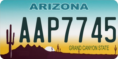 AZ license plate AAP7745