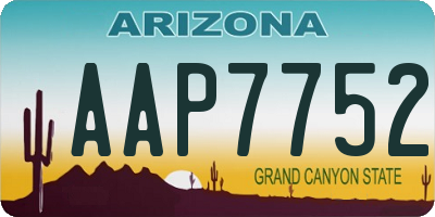 AZ license plate AAP7752