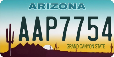 AZ license plate AAP7754