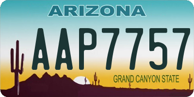 AZ license plate AAP7757
