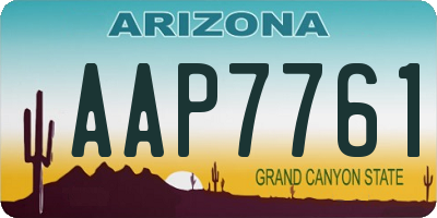 AZ license plate AAP7761