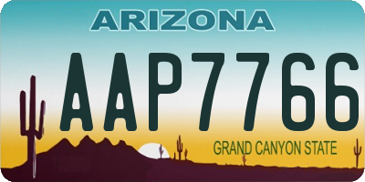 AZ license plate AAP7766
