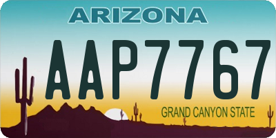 AZ license plate AAP7767
