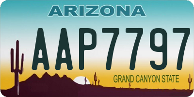 AZ license plate AAP7797