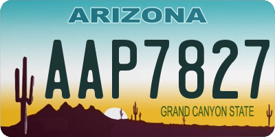 AZ license plate AAP7827
