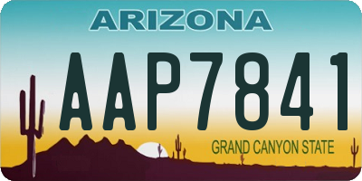 AZ license plate AAP7841