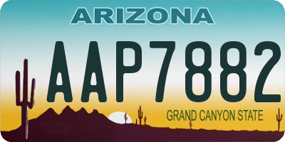 AZ license plate AAP7882