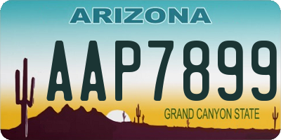 AZ license plate AAP7899