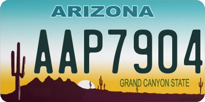 AZ license plate AAP7904
