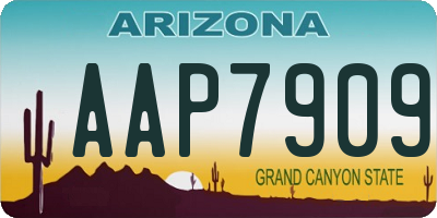 AZ license plate AAP7909