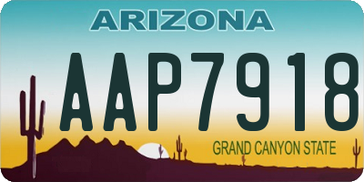 AZ license plate AAP7918