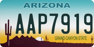 AZ license plate AAP7919