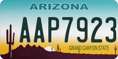 AZ license plate AAP7923