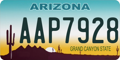 AZ license plate AAP7928