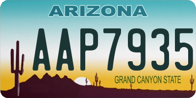 AZ license plate AAP7935