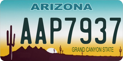 AZ license plate AAP7937