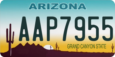 AZ license plate AAP7955