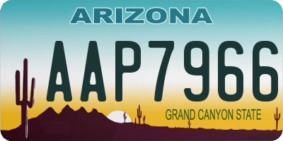 AZ license plate AAP7966