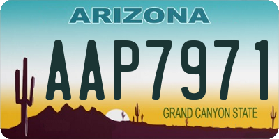 AZ license plate AAP7971