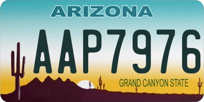 AZ license plate AAP7976
