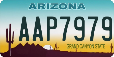 AZ license plate AAP7979