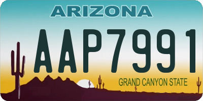 AZ license plate AAP7991