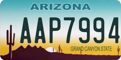 AZ license plate AAP7994