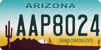 AZ license plate AAP8024