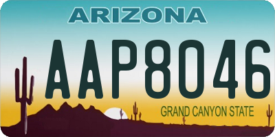 AZ license plate AAP8046