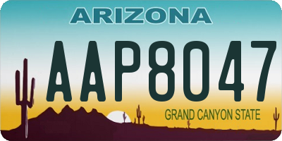 AZ license plate AAP8047