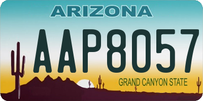 AZ license plate AAP8057