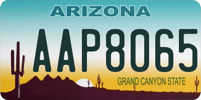 AZ license plate AAP8065