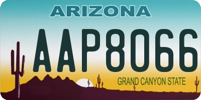 AZ license plate AAP8066