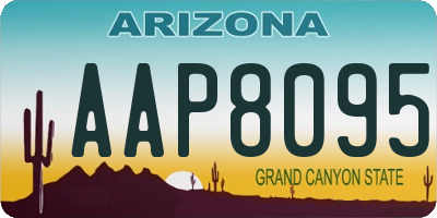 AZ license plate AAP8095