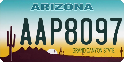 AZ license plate AAP8097