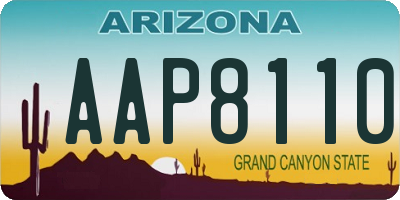 AZ license plate AAP8110