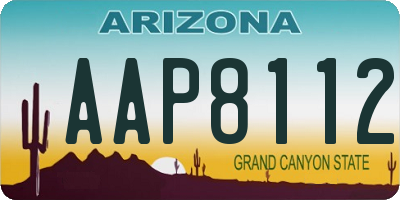 AZ license plate AAP8112