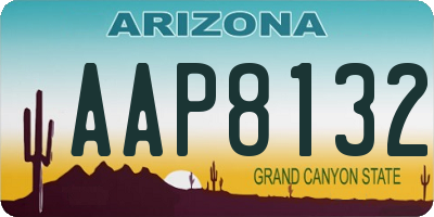 AZ license plate AAP8132